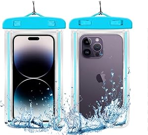 Waterproof Phone Case, Waterproof Phone Pouch for Smart Phone, Compitable with iPhone 14 13 12 11 Pro Max XS Plus, Samsung Galaxy, LG, Google Pixel, Motorola, IPX8 Waterproof Dry Bag. (Blue)