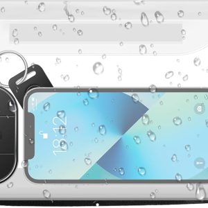 Waterproof Fanny Pack, Waterproof Pouch with Adjustable Waist Strap Cell Phone Dry Bag Waist Bag for Swimming Kayaking Beach Camping Diving Fishing Travel, White