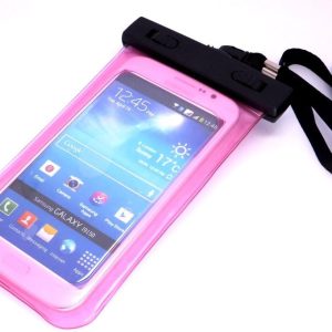 20 ft Waterproof Pouch Dry Bag Case Cover for Apple iPhone 7 Plus 7 6S Plus 6S 6 5S 5C 5 4S 4 3, Galaxy S6 S5 S4 S3,and More - Also fits Other Large Smartphones up to 6" (Color: Pink)